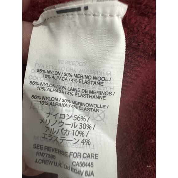 Maroon V-Neck Sweater Tunic with Pockets Long Sleeve Comfy Casual - Picture 5 of 6